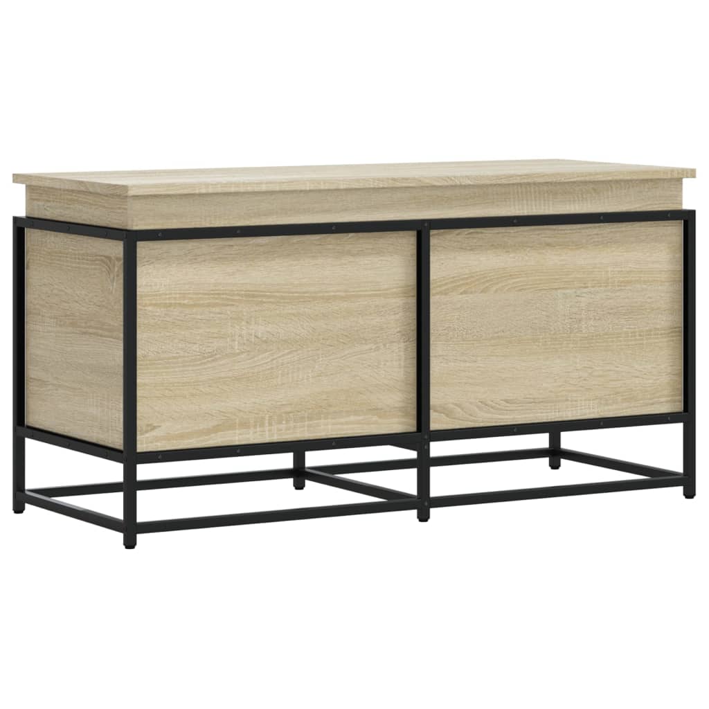 Opbergbox met deksel 100x40x51,5 cm bewerkt hout sonoma eiken is nu te koop bij PeponiXL, paradijselijk wonen!