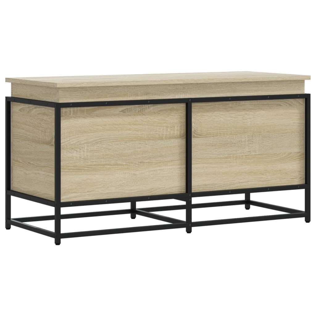 Opbergbox met deksel 100x40x51,5 cm bewerkt hout sonoma eiken is nu te koop bij PeponiXL, paradijselijk wonen!
