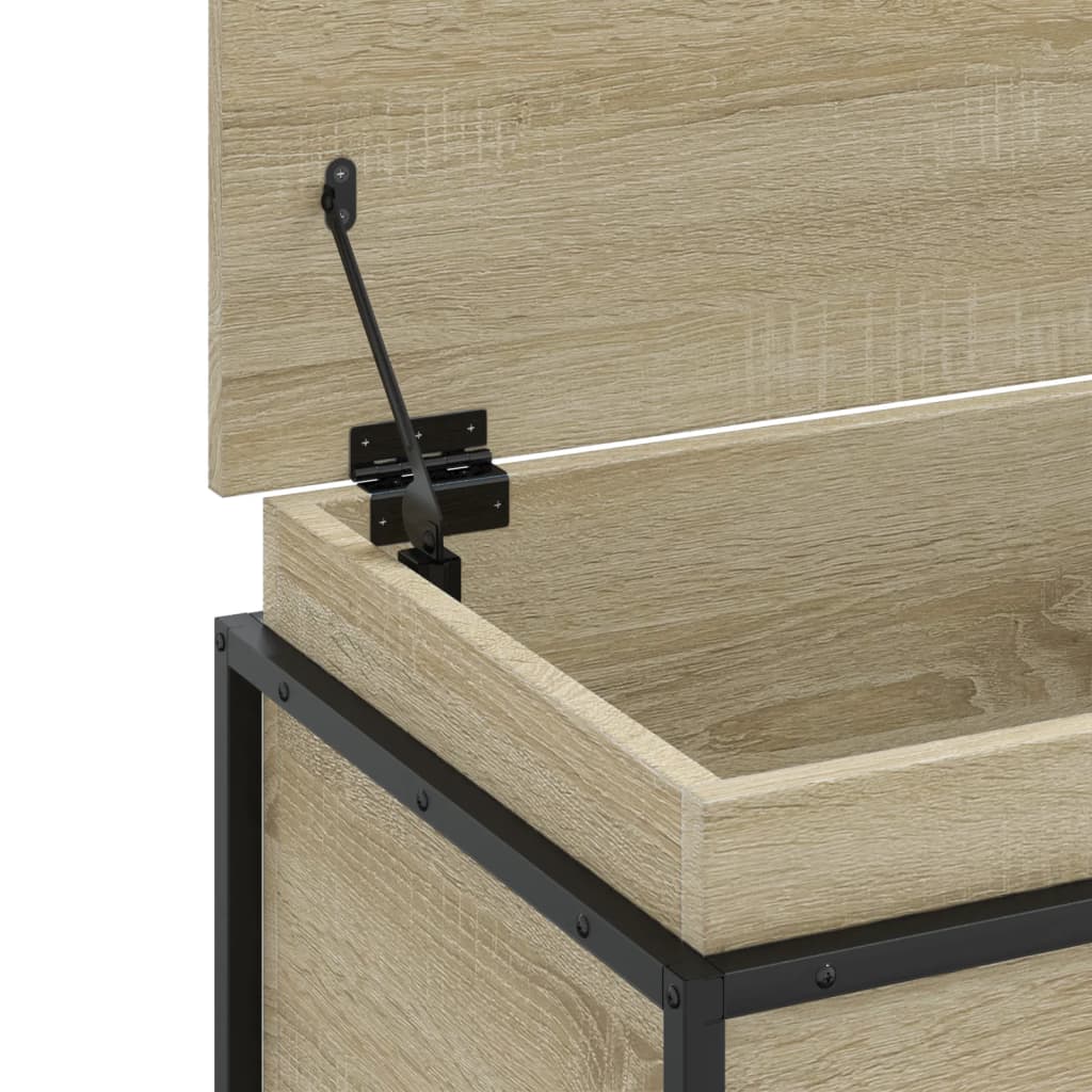 Opbergbox met deksel 100x40x51,5 cm bewerkt hout sonoma eiken is nu te koop bij PeponiXL, paradijselijk wonen!