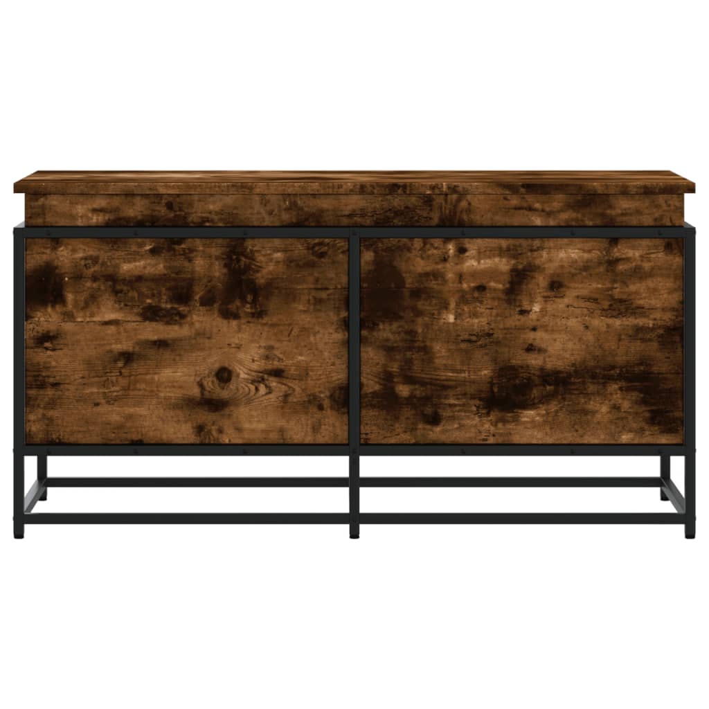 Opbergbox met deksel 100x40x51,5 cm bewerkt hout gerookt eiken is nu te koop bij PeponiXL, paradijselijk wonen!