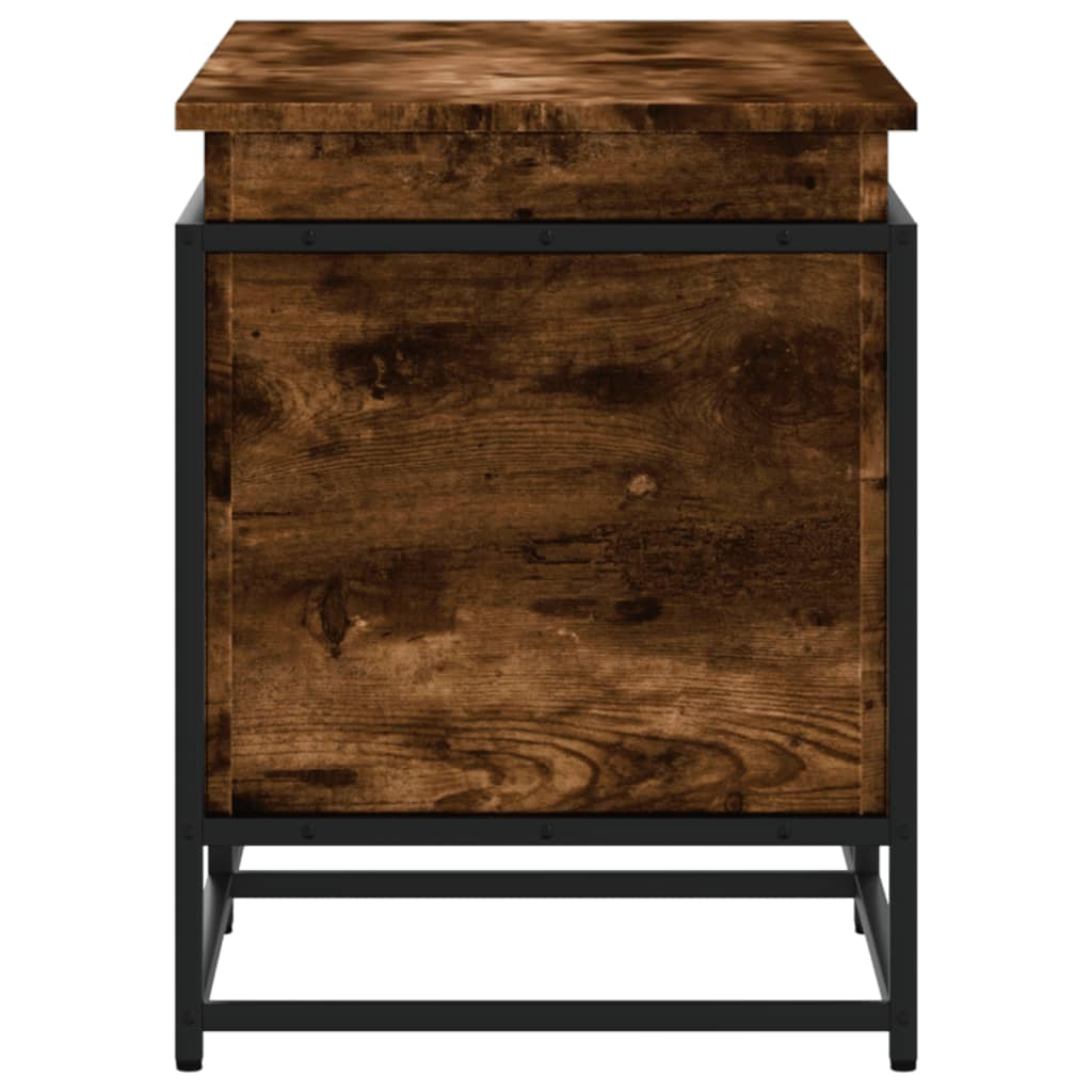 Opbergbox met deksel 100x40x51,5 cm bewerkt hout gerookt eiken is nu te koop bij PeponiXL, paradijselijk wonen!