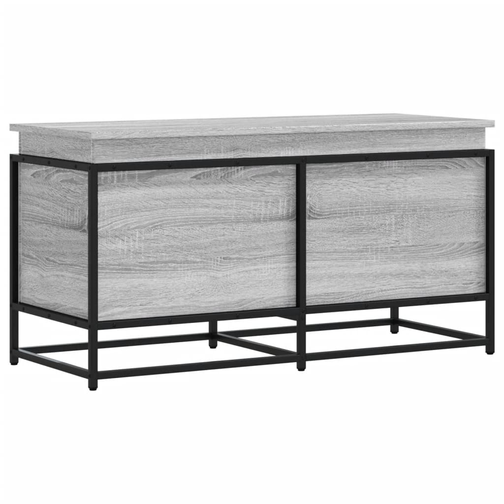 Opbergbox met deksel 100x40x51,5 cm bewerkt hout grijs sonoma is nu te koop bij PeponiXL, paradijselijk wonen!