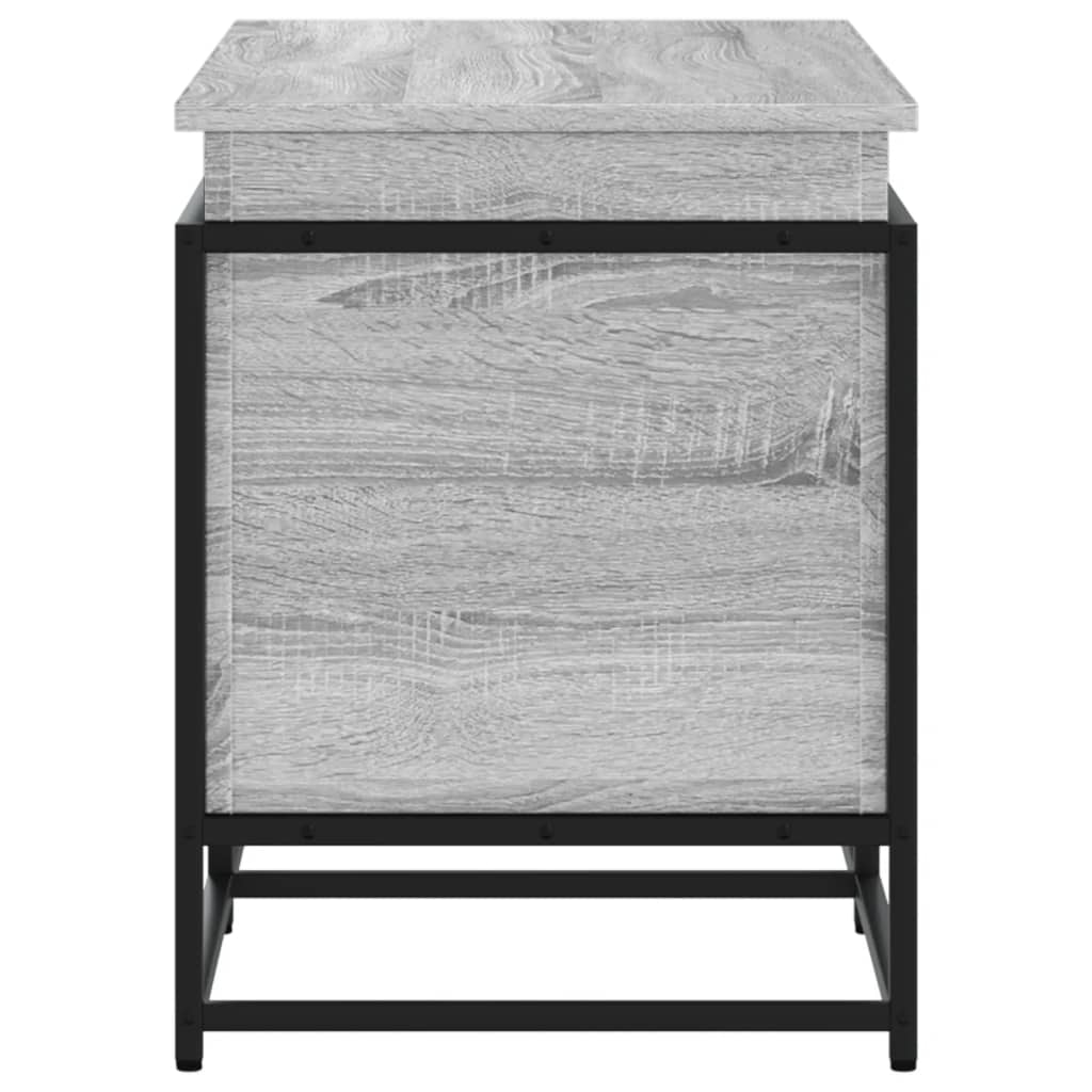 Opbergbox met deksel 100x40x51,5 cm bewerkt hout grijs sonoma is nu te koop bij PeponiXL, paradijselijk wonen!