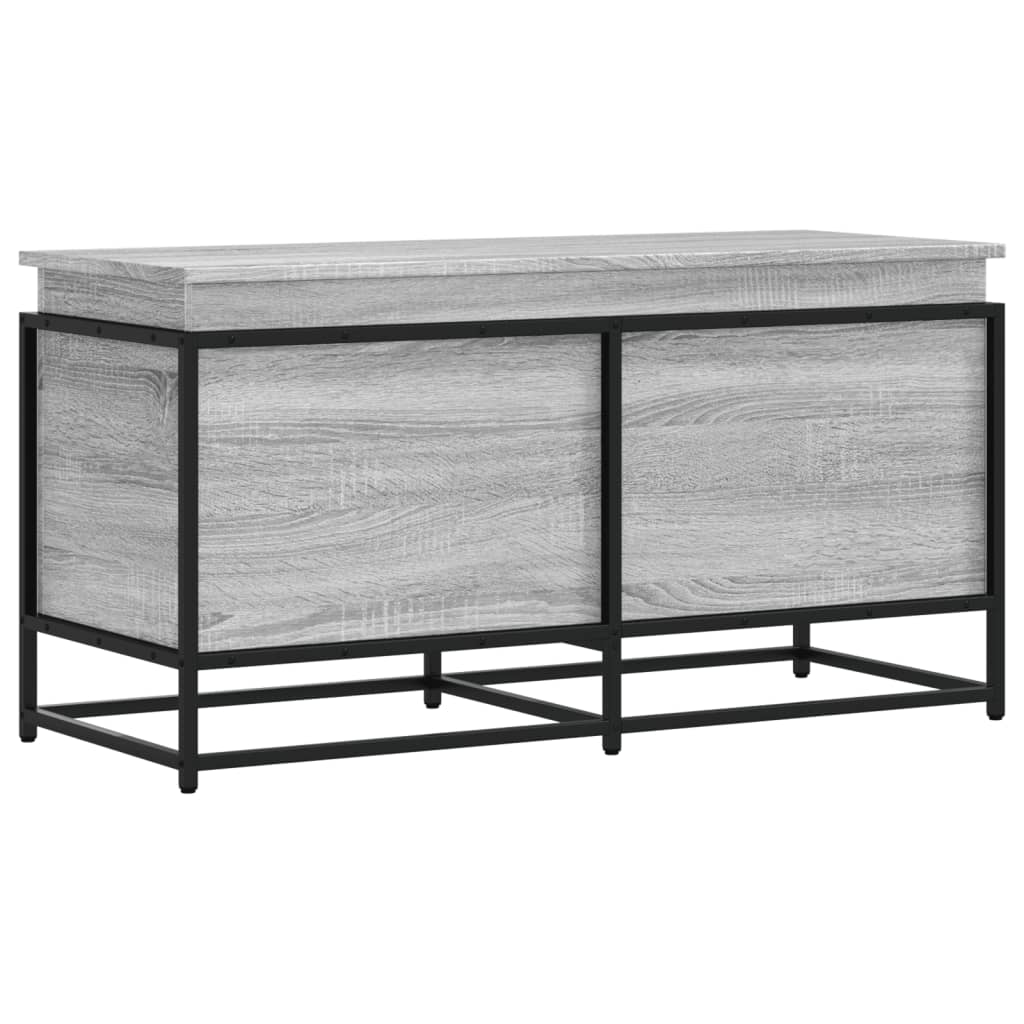 Opbergbox met deksel 100x40x51,5 cm bewerkt hout grijs sonoma is nu te koop bij PeponiXL, paradijselijk wonen!