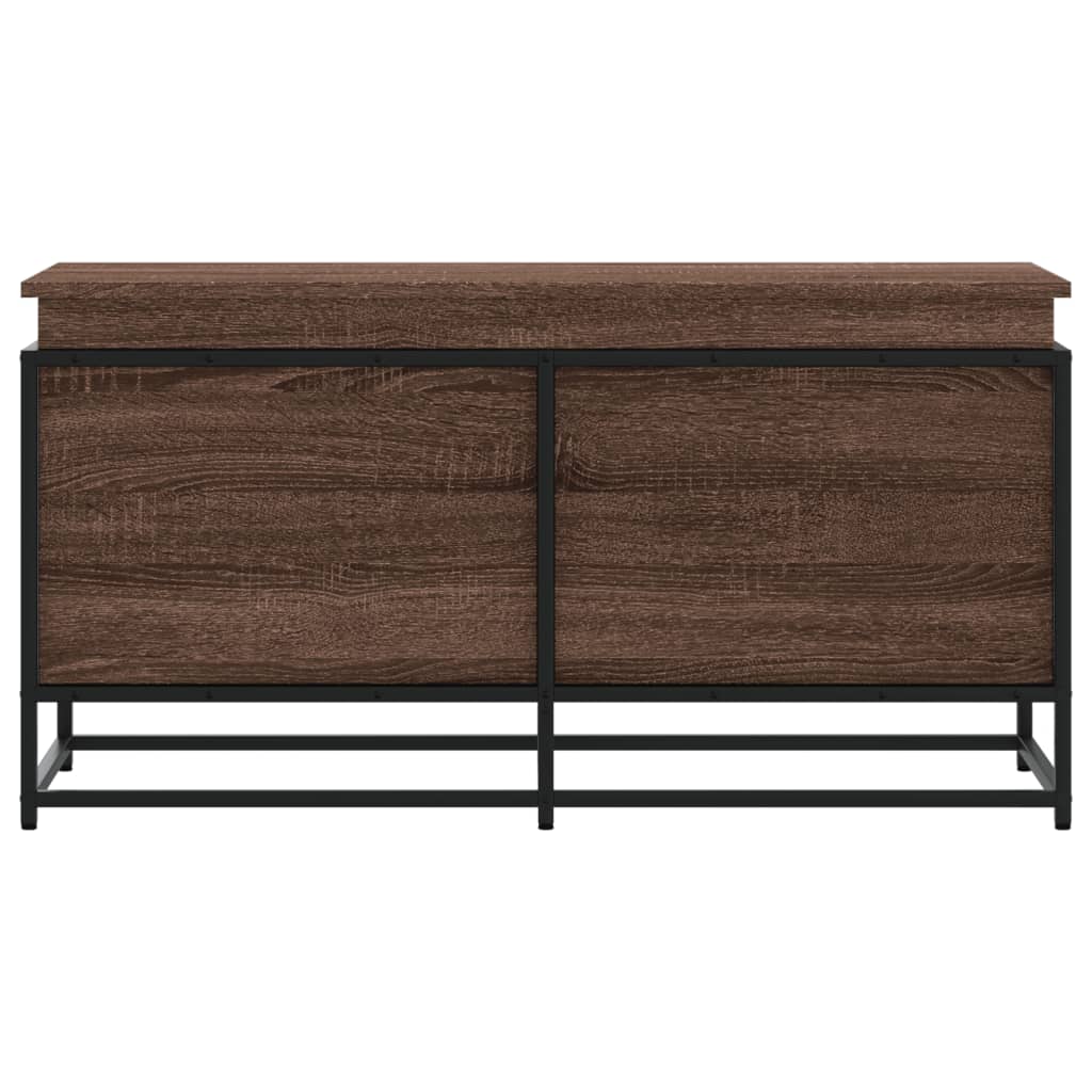 Opbergbox met deksel 100x40x51,5 cm bewerkt hout bruin eiken is nu te koop bij PeponiXL, paradijselijk wonen!