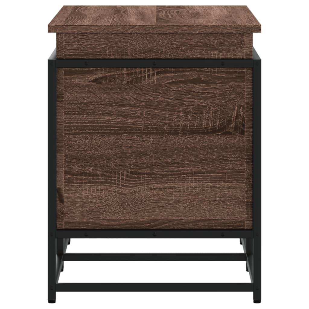 Opbergbox met deksel 100x40x51,5 cm bewerkt hout bruin eiken is nu te koop bij PeponiXL, paradijselijk wonen!