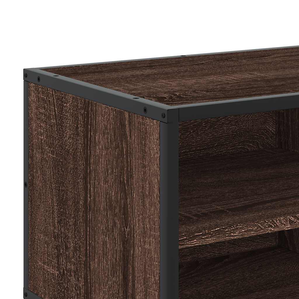 Tv-meubel 80x34,5x40 cm bewerkt hout metaal bruin eikenkleur is nu te koop bij PeponiXL, paradijselijk wonen!