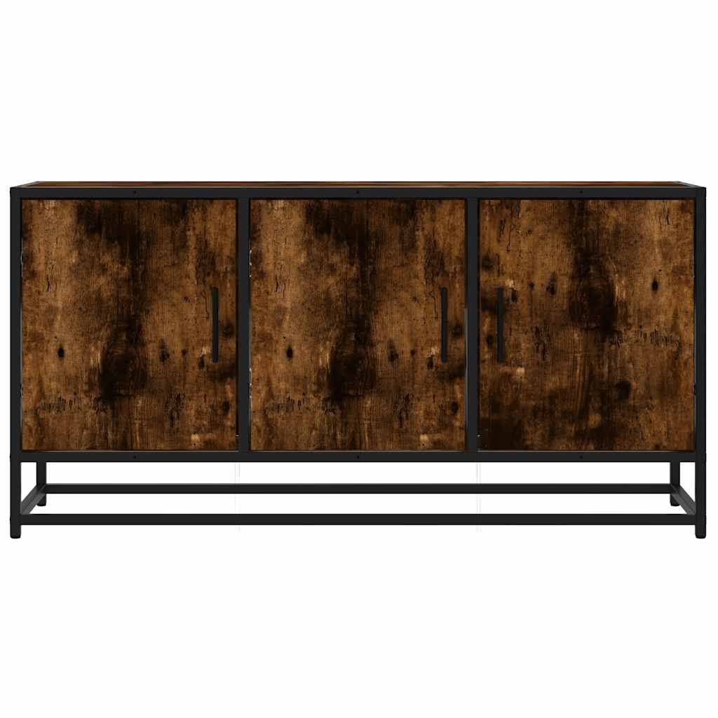 Tv-meubel 100x35x50 cm bewerkt hout metaal gerookt eikenkleurig is nu te koop bij PeponiXL, paradijselijk wonen!