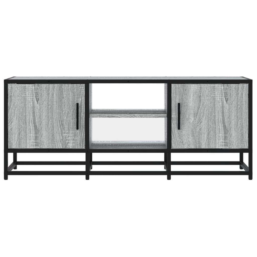 Tv-meubel 100x35x41 cm bewerkt hout metaal grijs sonoma eiken is nu te koop bij PeponiXL, paradijselijk wonen!
