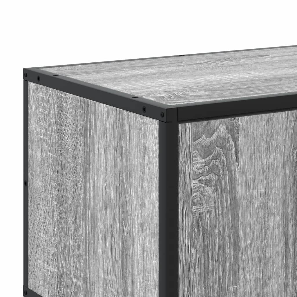 Tv-meubel 100x35x41 cm bewerkt hout metaal grijs sonoma eiken is nu te koop bij PeponiXL, paradijselijk wonen!