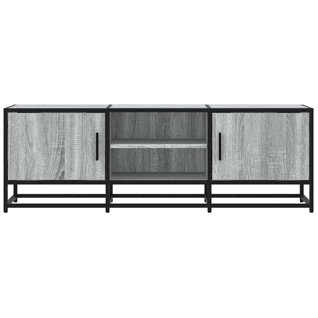 Tv-meubel 120x35x41 cm bewerkt hout metaal grijs sonoma eiken is nu te koop bij PeponiXL, paradijselijk wonen!