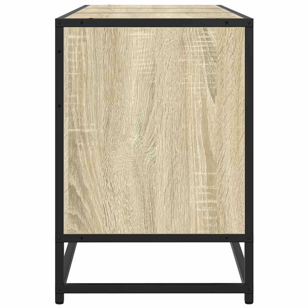 Tv-meubel 150x35x41 cm bewerkt hout metaal sonoma eikenkleurig is nu te koop bij PeponiXL, paradijselijk wonen!