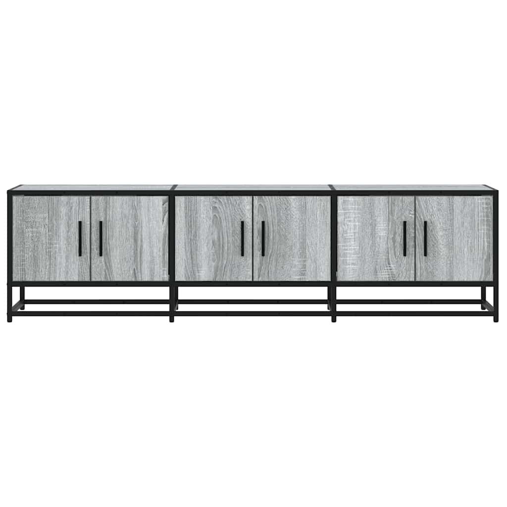 Tv-meubel 150x35x41 cm bewerkt hout metaal grijs sonoma eiken is nu te koop bij PeponiXL, paradijselijk wonen!