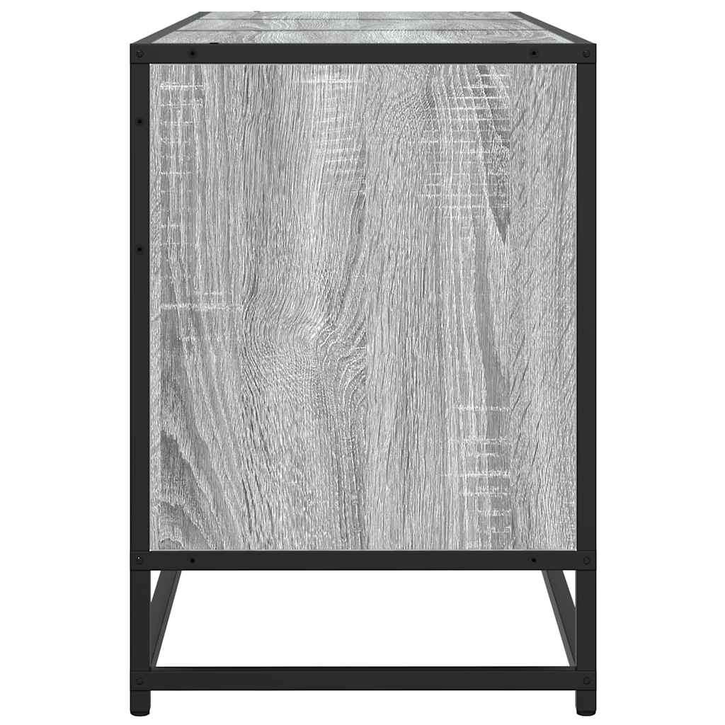 Tv-meubel 150x35x41 cm bewerkt hout metaal grijs sonoma eiken is nu te koop bij PeponiXL, paradijselijk wonen!