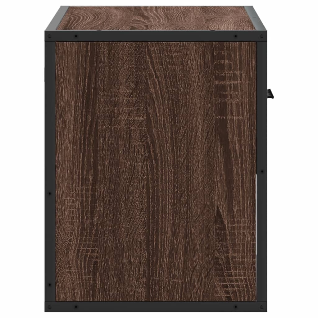Tv-meubel 60x31x39,5 cm bewerkt hout metaal bruin eikenkleurig is nu te koop bij PeponiXL, paradijselijk wonen!