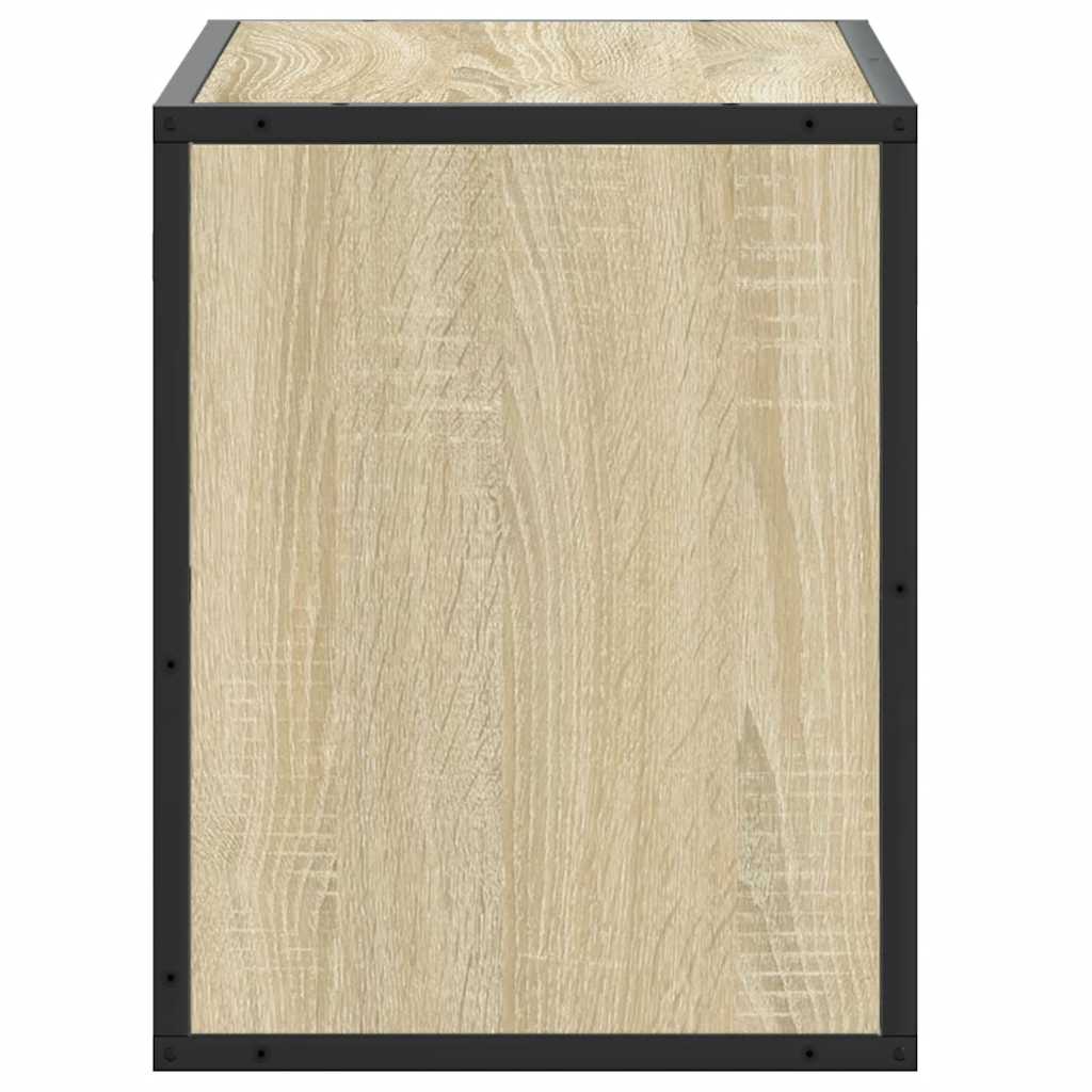 Tv-meubel 60x31x39,5 cm bewerkt hout metaal sonoma eikenkleurig is nu te koop bij PeponiXL, paradijselijk wonen!