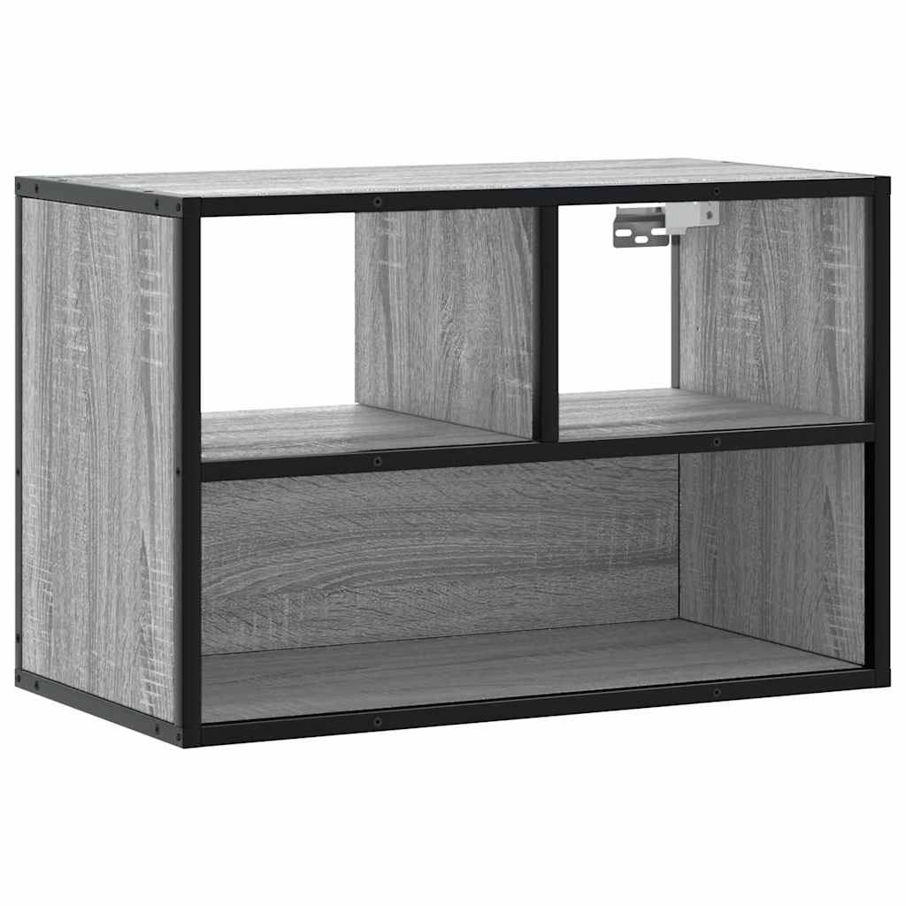 Tv-meubel 60x31x39,5 cm bewerkt hout metaal grijs sonoma eiken is nu te koop bij PeponiXL, paradijselijk wonen!
