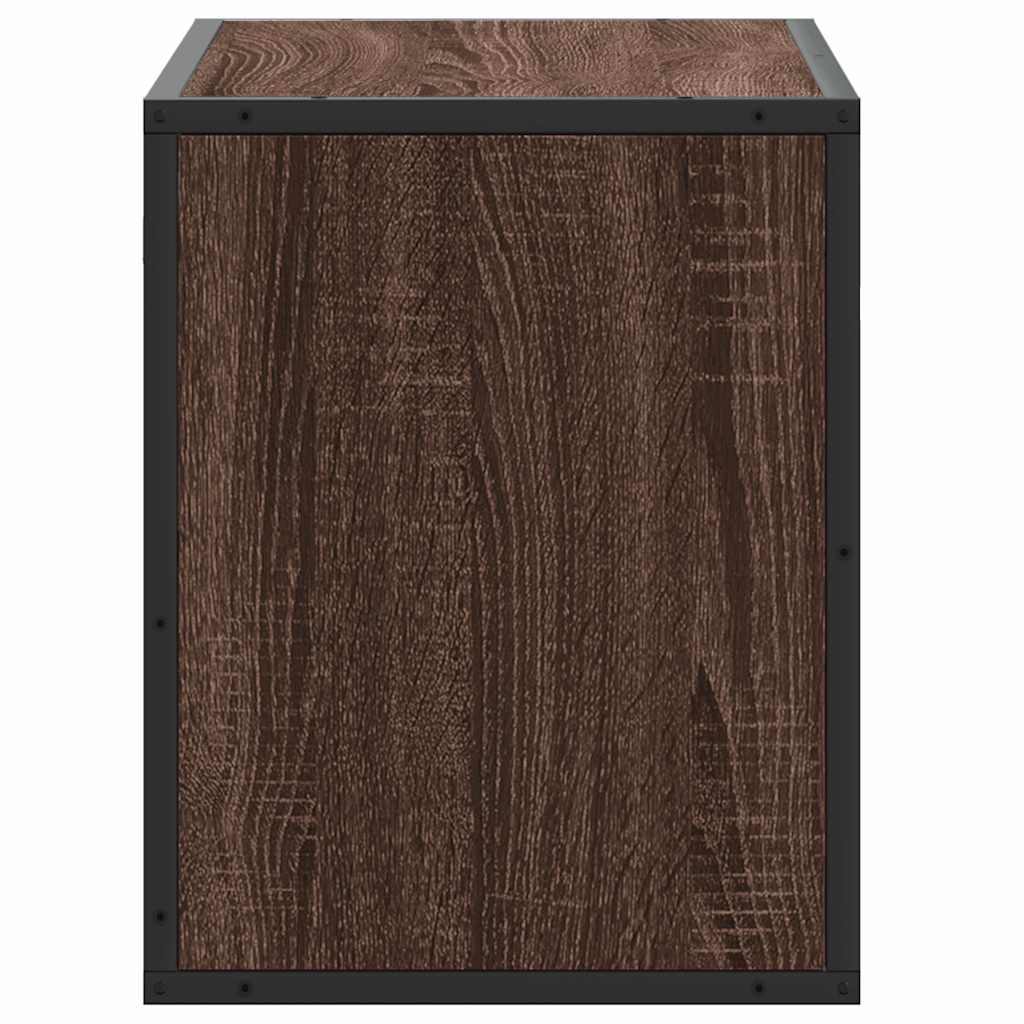 Tv-meubel 60x31x39,5 cm bewerkt hout metaal bruin eikenkleurig is nu te koop bij PeponiXL, paradijselijk wonen!