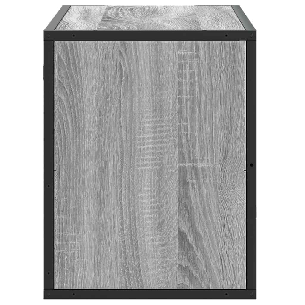 Tv-meubel 80x31x39,5 cm bewerkt hout metaal grijs sonoma eiken is nu te koop bij PeponiXL, paradijselijk wonen!