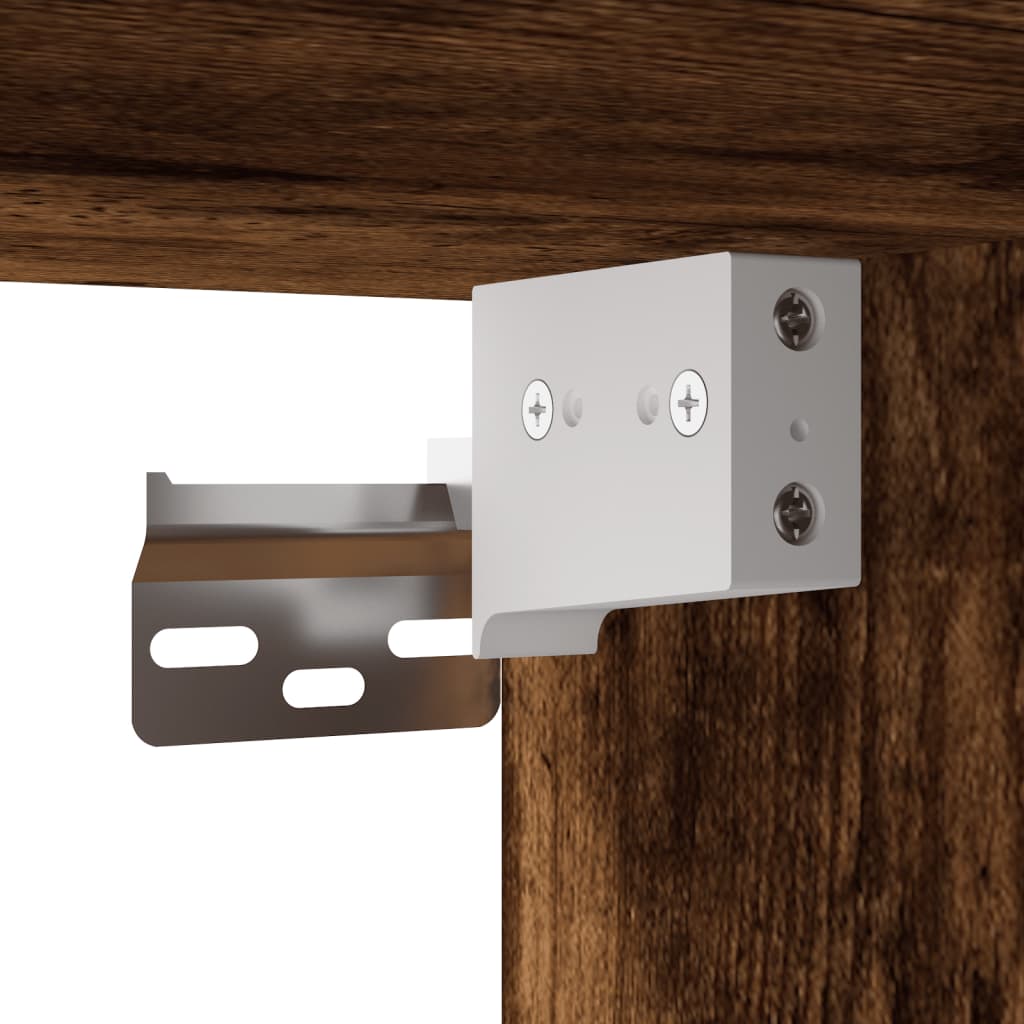 Tv-meubel 100x31x39,5 cm bewerkt hout metaal gerookt eikenkleur is nu te koop bij PeponiXL, paradijselijk wonen!