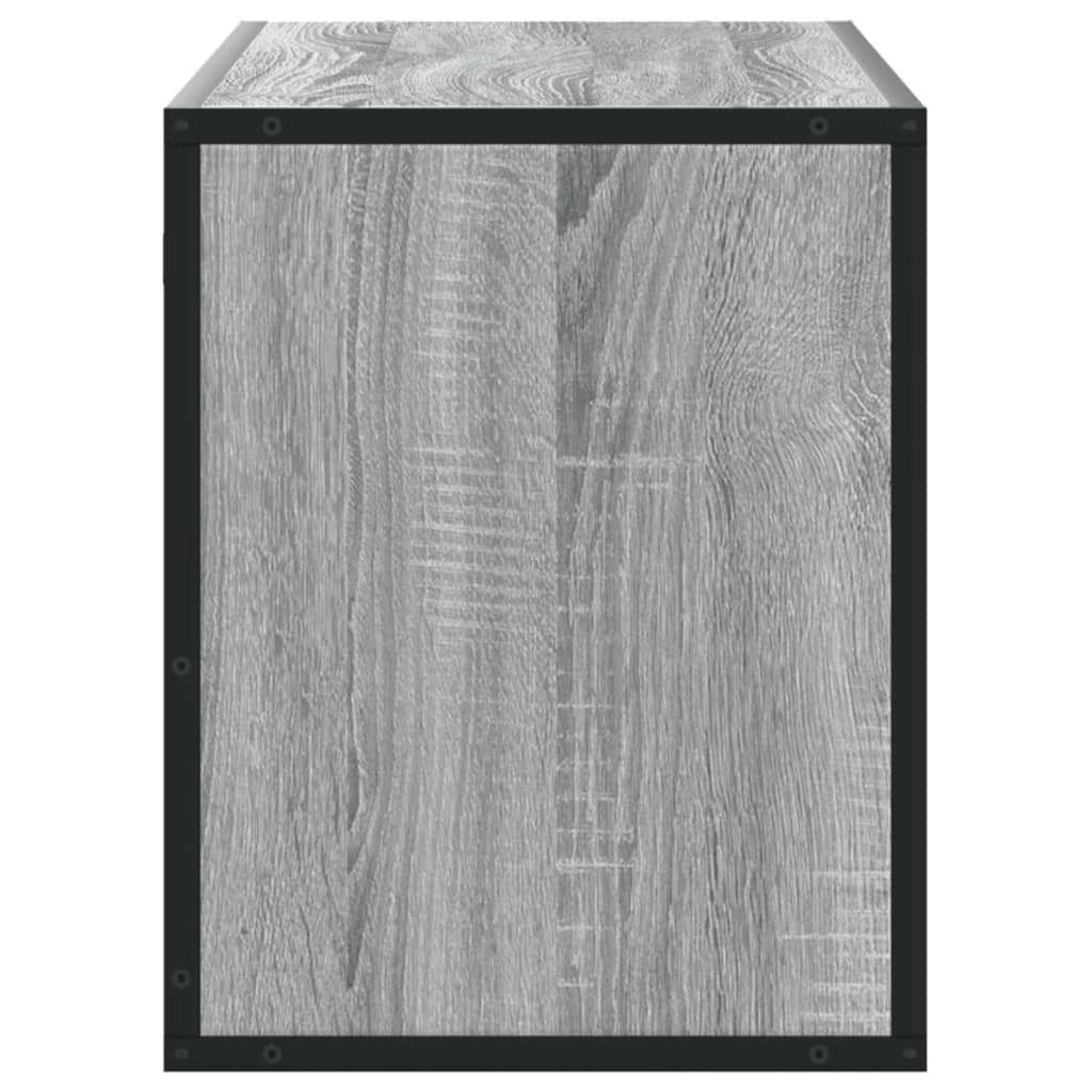 Tv-meubel 100x31x39,5 cm bewerkt hout metaal grijs sonoma eiken is nu te koop bij PeponiXL, paradijselijk wonen!