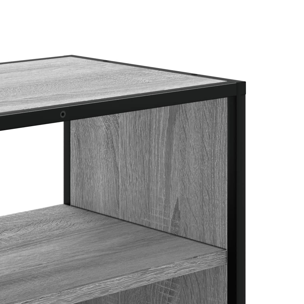 Tv-meubel 100x31x39,5 cm bewerkt hout metaal grijs sonoma eiken is nu te koop bij PeponiXL, paradijselijk wonen!