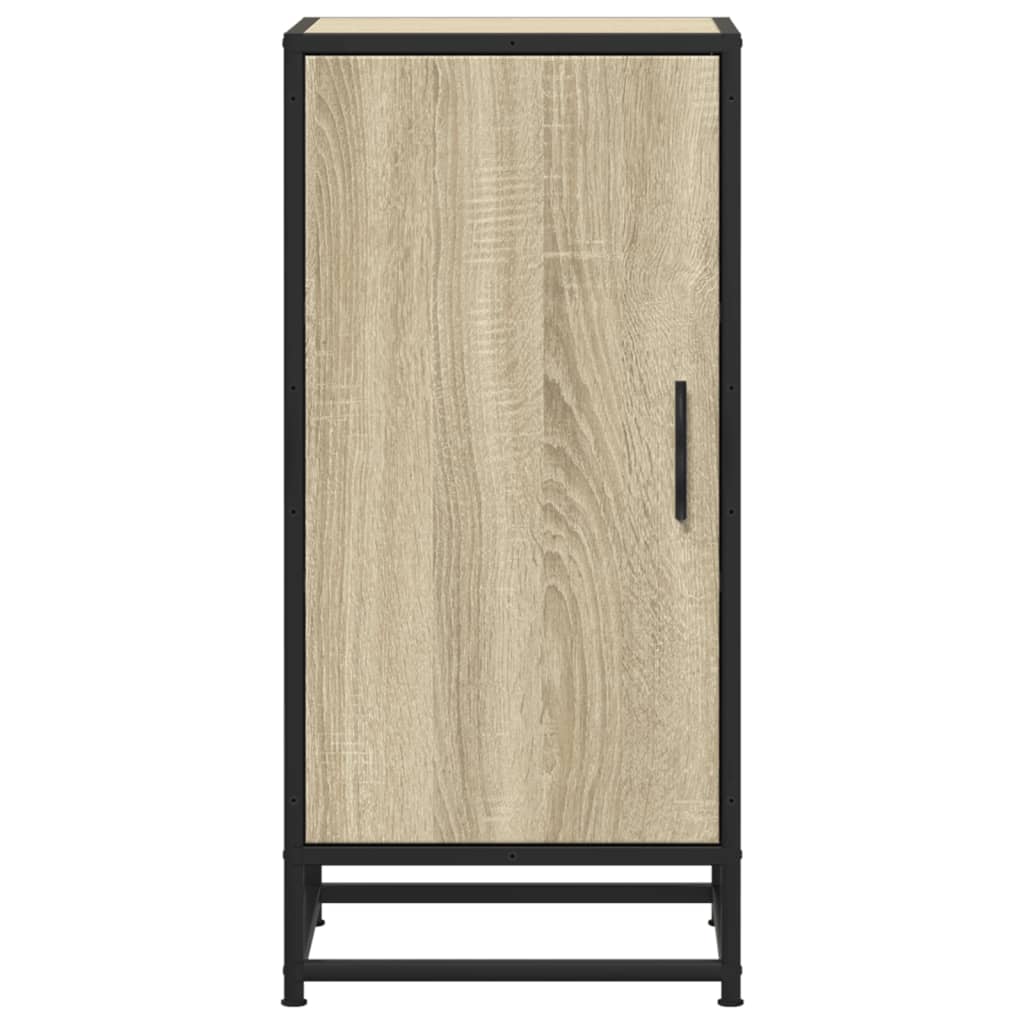 Dressoir 35,5x35x76 cm bewerkt hout en metaal sonoma eikenkleur is nu te koop bij PeponiXL, paradijselijk wonen!