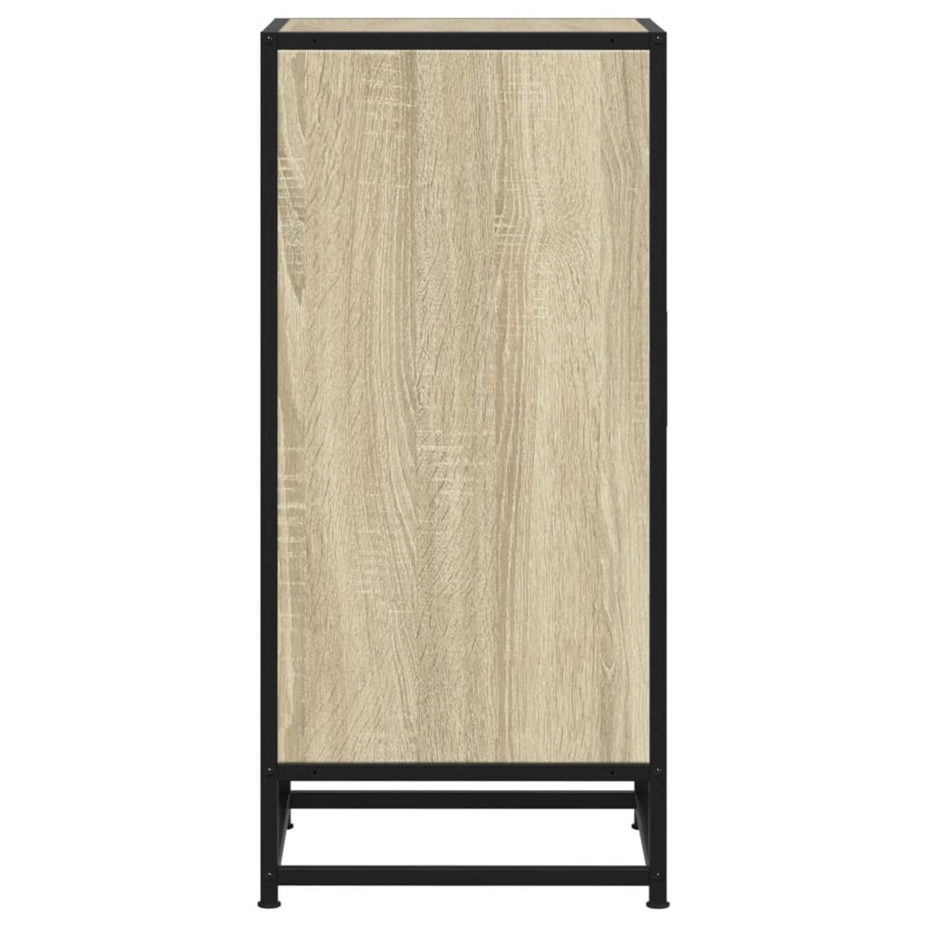 Dressoir 35,5x35x76 cm bewerkt hout en metaal sonoma eikenkleur is nu te koop bij PeponiXL, paradijselijk wonen!