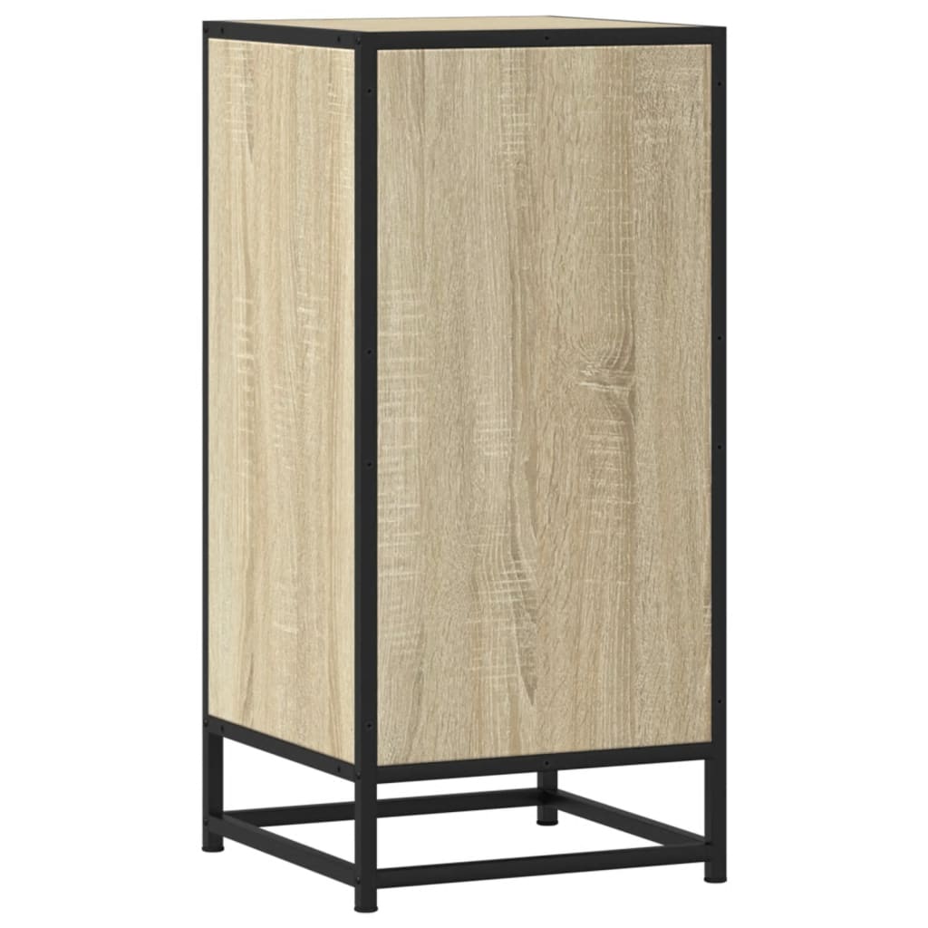 Dressoir 35,5x35x76 cm bewerkt hout en metaal sonoma eikenkleur is nu te koop bij PeponiXL, paradijselijk wonen!