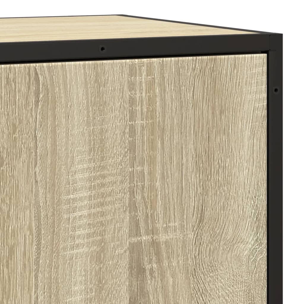 Dressoir 35,5x35x76 cm bewerkt hout en metaal sonoma eikenkleur is nu te koop bij PeponiXL, paradijselijk wonen!