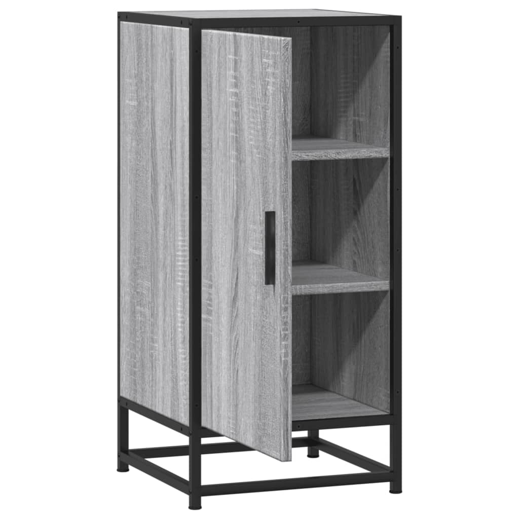Dressoir 35,5x35x76 cm bewerkt hout en metaal grijs sonoma is nu te koop bij PeponiXL, paradijselijk wonen!