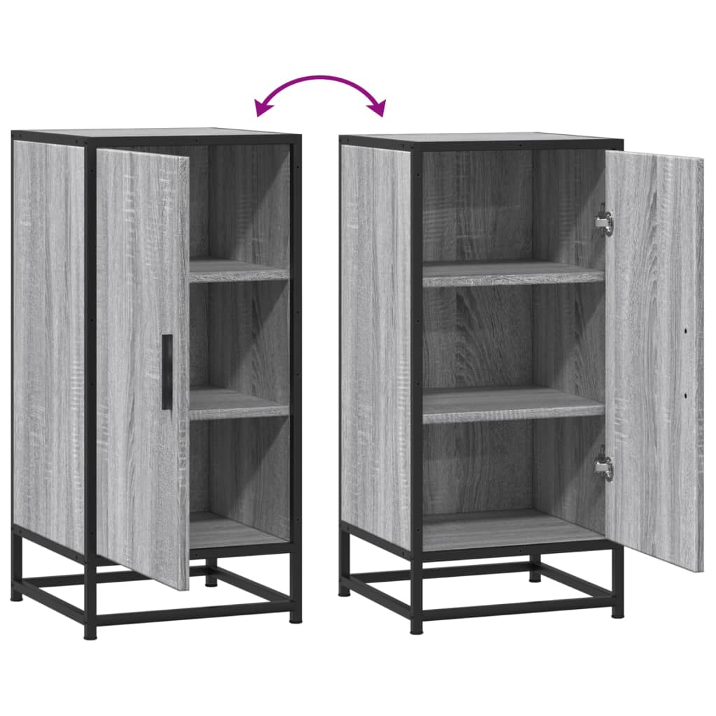 Dressoir 35,5x35x76 cm bewerkt hout en metaal grijs sonoma is nu te koop bij PeponiXL, paradijselijk wonen!