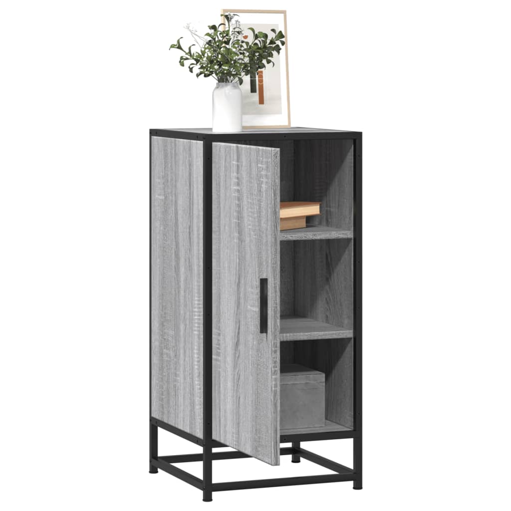 Dressoir 35,5x35x76 cm bewerkt hout en metaal grijs sonoma is nu te koop bij PeponiXL, paradijselijk wonen!