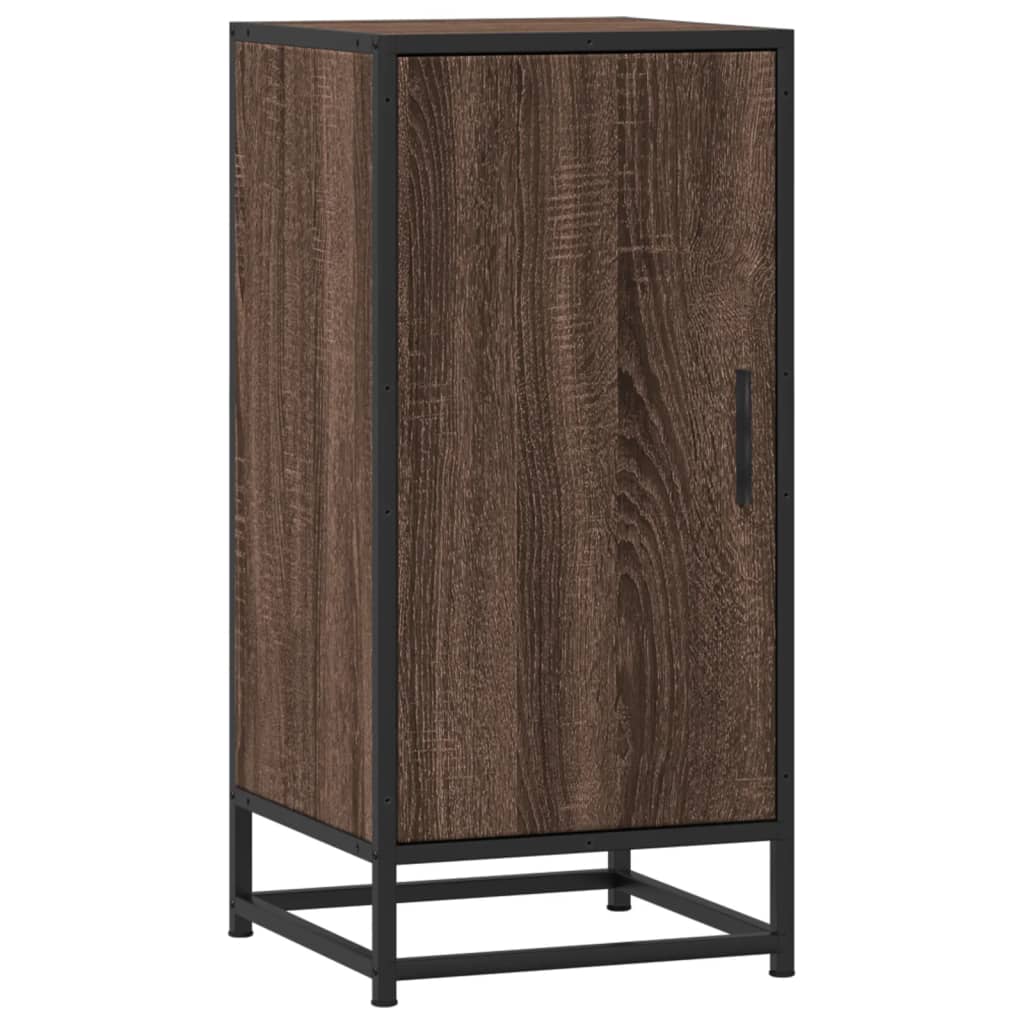 Dressoir 35,5x35x76 cm bewerkt hout en metaal bruin eikenkleur is nu te koop bij PeponiXL, paradijselijk wonen!