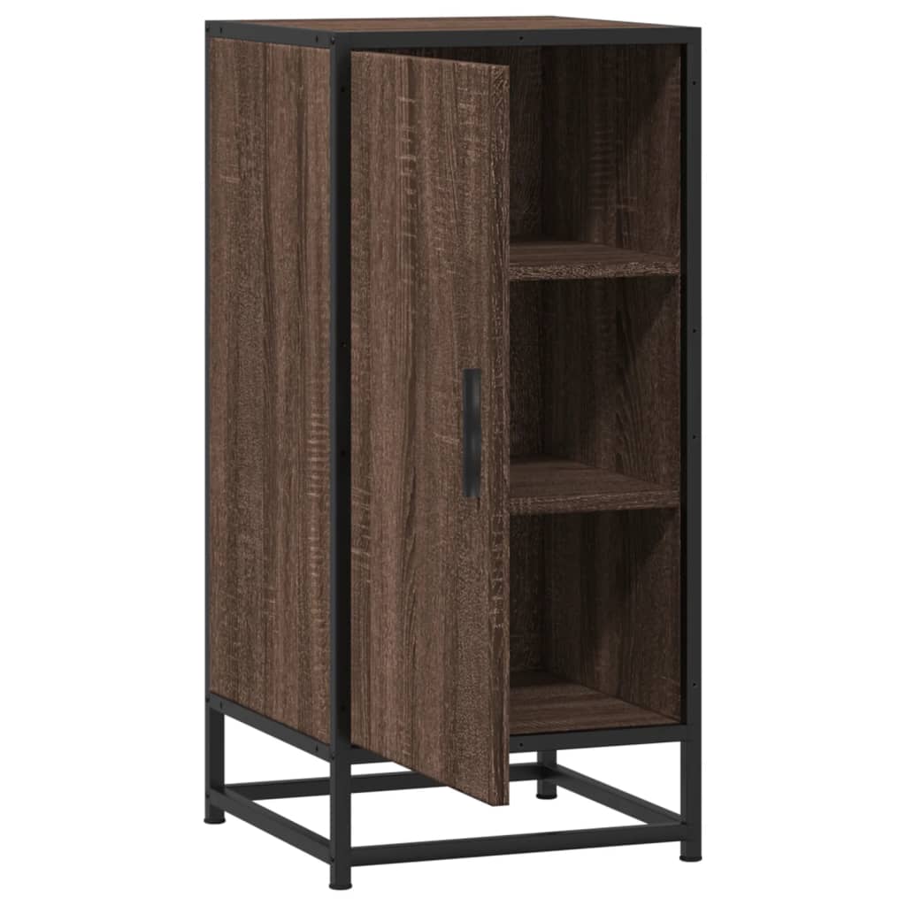 Dressoir 35,5x35x76 cm bewerkt hout en metaal bruin eikenkleur is nu te koop bij PeponiXL, paradijselijk wonen!