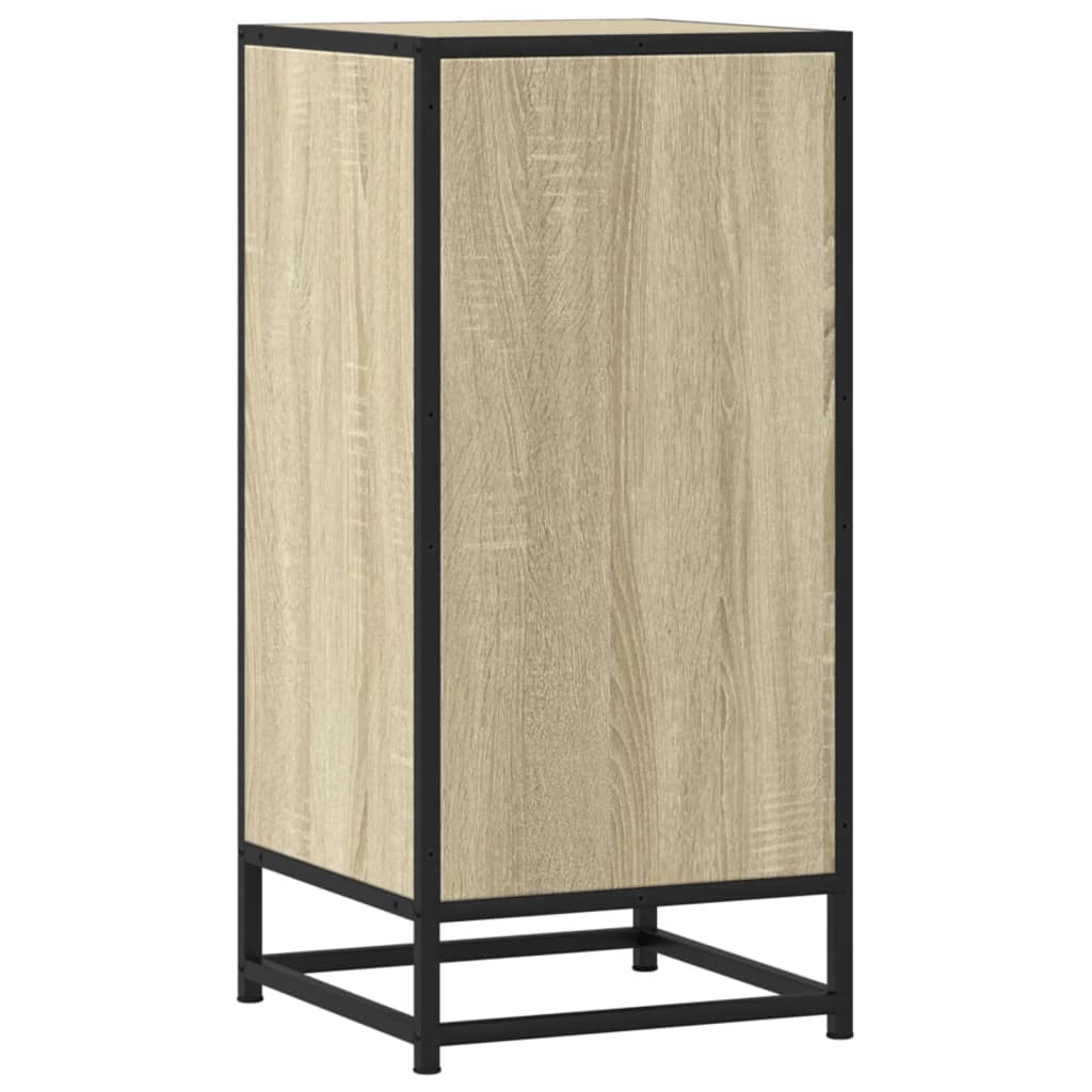 Dressoir 35,5x35x76 cm bewerkt hout en metaal sonoma eikenkleur is nu te koop bij PeponiXL, paradijselijk wonen!
