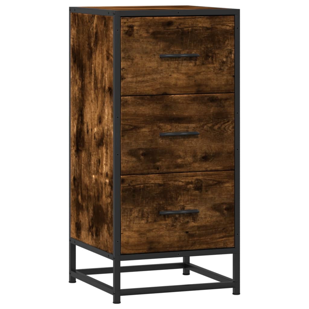 Dressoir 35,5x35x76 cm bewerkt hout en metaal gerookt eiken is nu te koop bij PeponiXL, paradijselijk wonen!