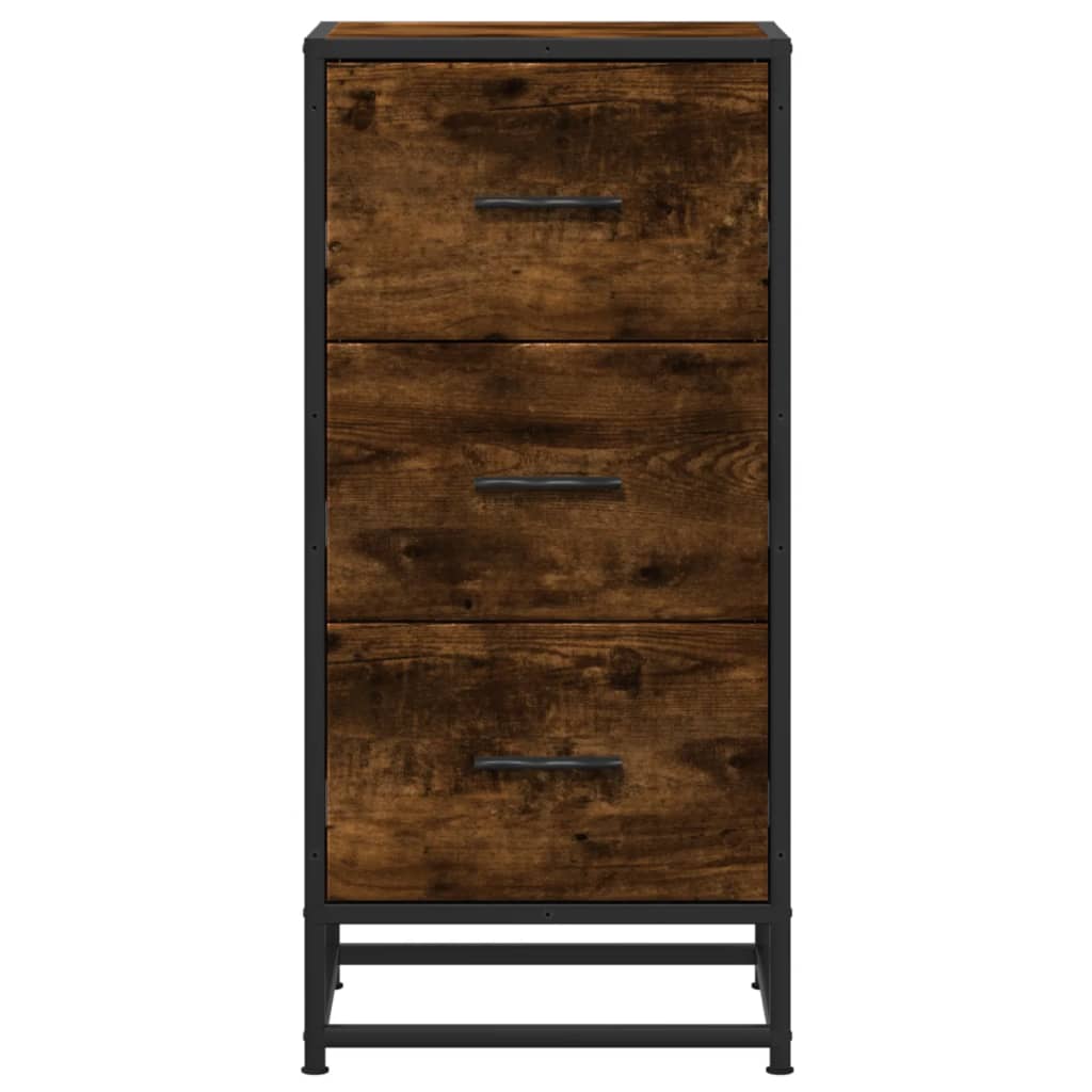 Dressoir 35,5x35x76 cm bewerkt hout en metaal gerookt eiken is nu te koop bij PeponiXL, paradijselijk wonen!