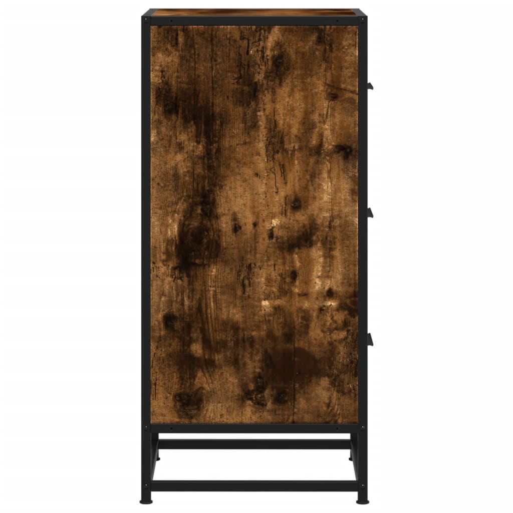 Dressoir 35,5x35x76 cm bewerkt hout en metaal gerookt eiken is nu te koop bij PeponiXL, paradijselijk wonen!