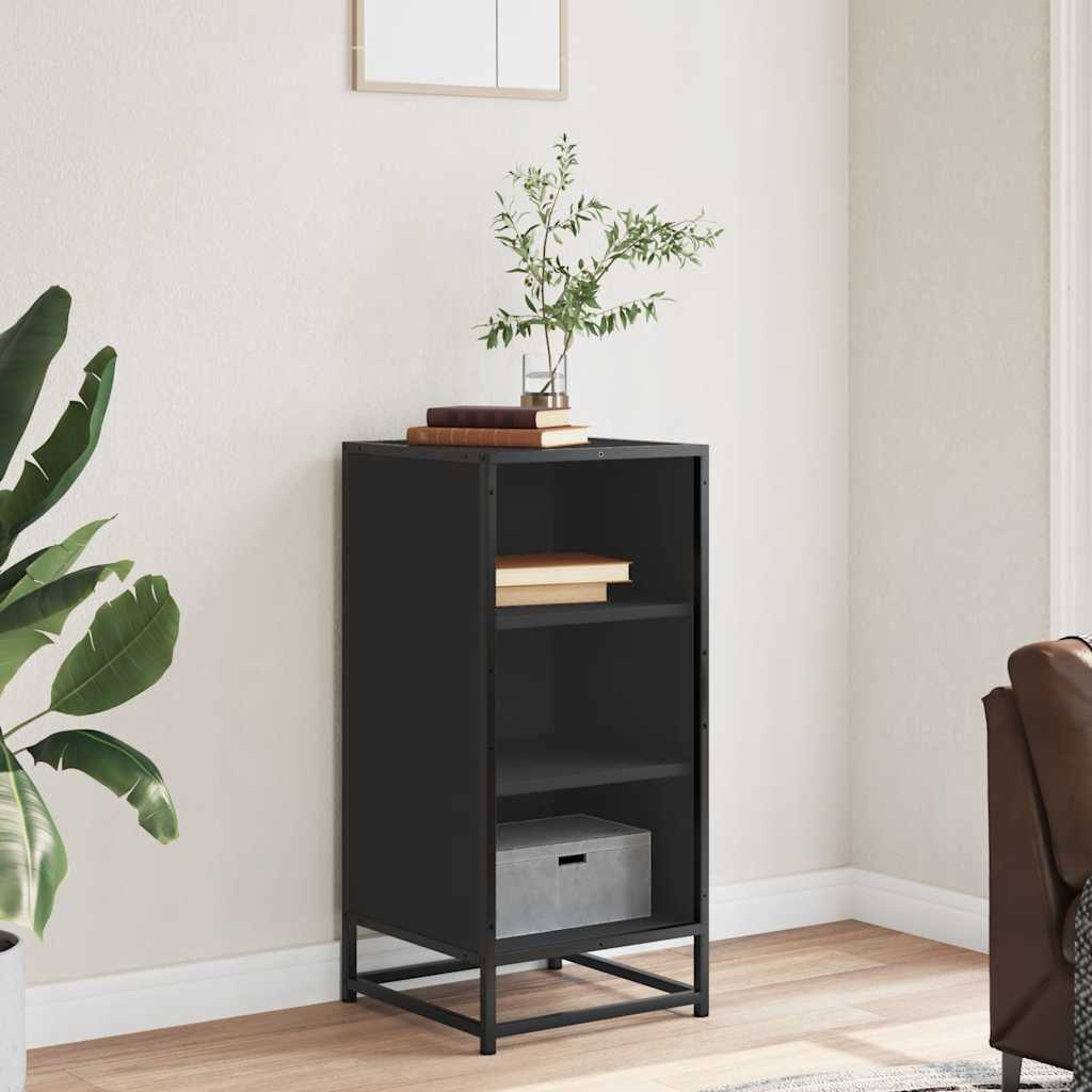 Dressoir 35,5x35x76 cm bewerkt hout en metaal zwart is nu te koop bij PeponiXL, paradijselijk wonen!