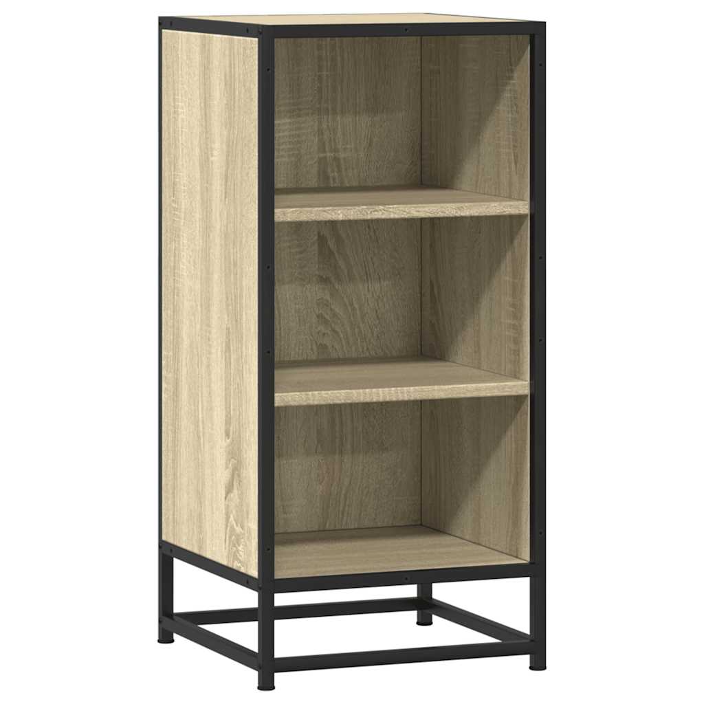Dressoir 35,5x35x76 cm bewerkt hout en metaal sonoma eikenkleur is nu te koop bij PeponiXL, paradijselijk wonen!