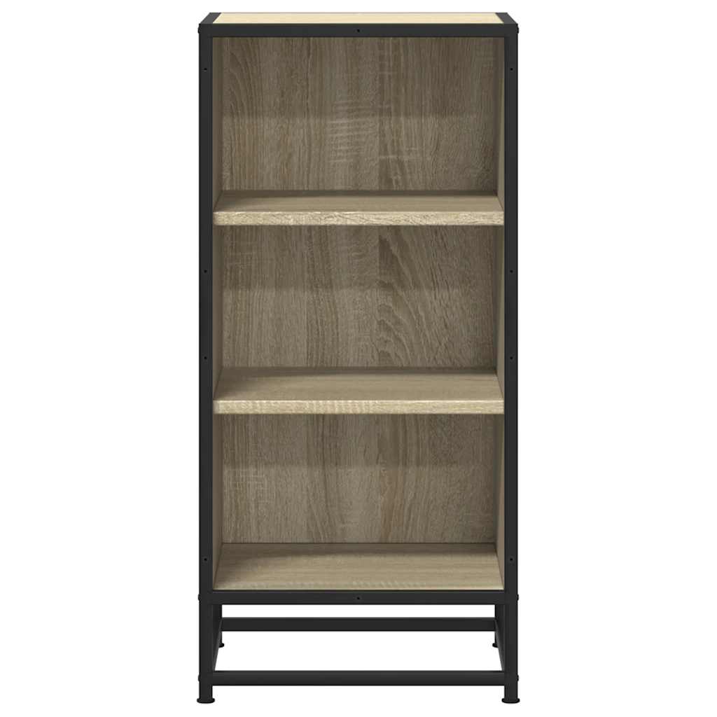 Dressoir 35,5x35x76 cm bewerkt hout en metaal sonoma eikenkleur is nu te koop bij PeponiXL, paradijselijk wonen!