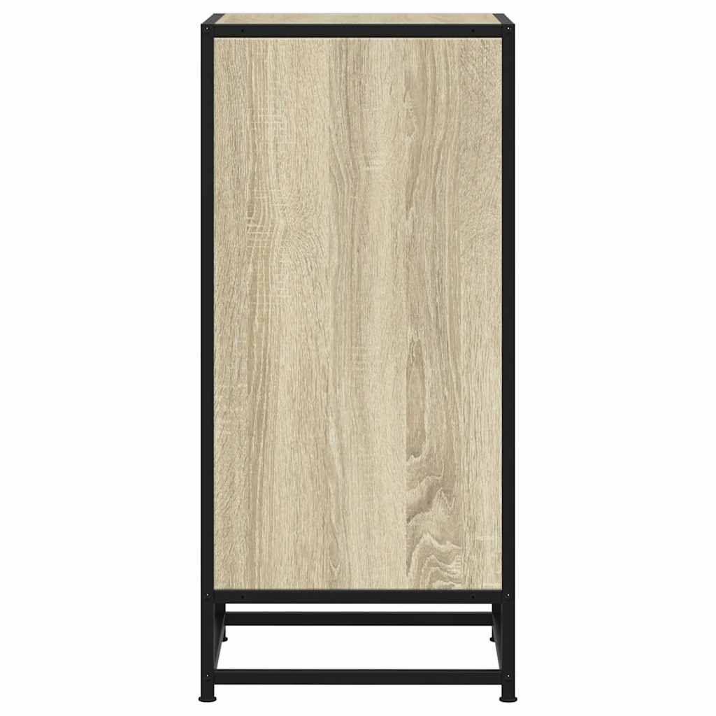 Dressoir 35,5x35x76 cm bewerkt hout en metaal sonoma eikenkleur is nu te koop bij PeponiXL, paradijselijk wonen!