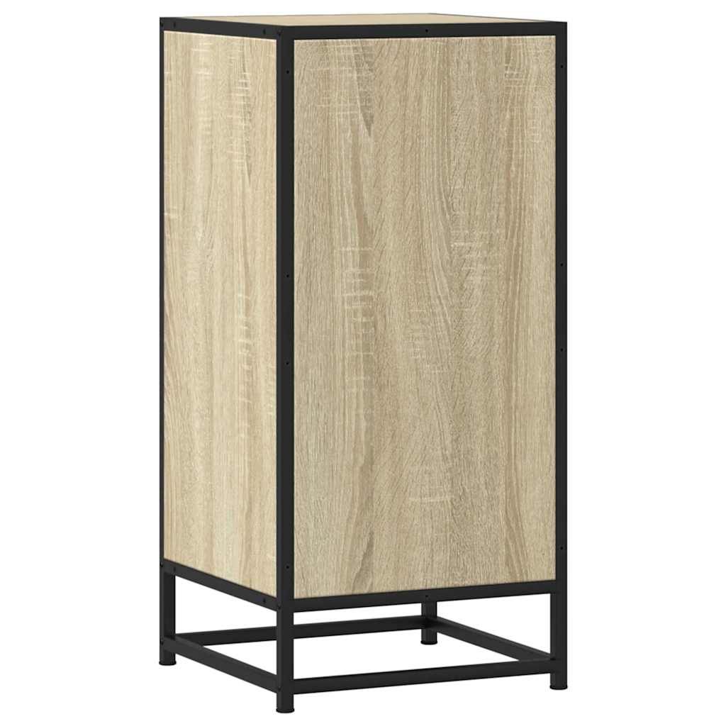 Dressoir 35,5x35x76 cm bewerkt hout en metaal sonoma eikenkleur is nu te koop bij PeponiXL, paradijselijk wonen!