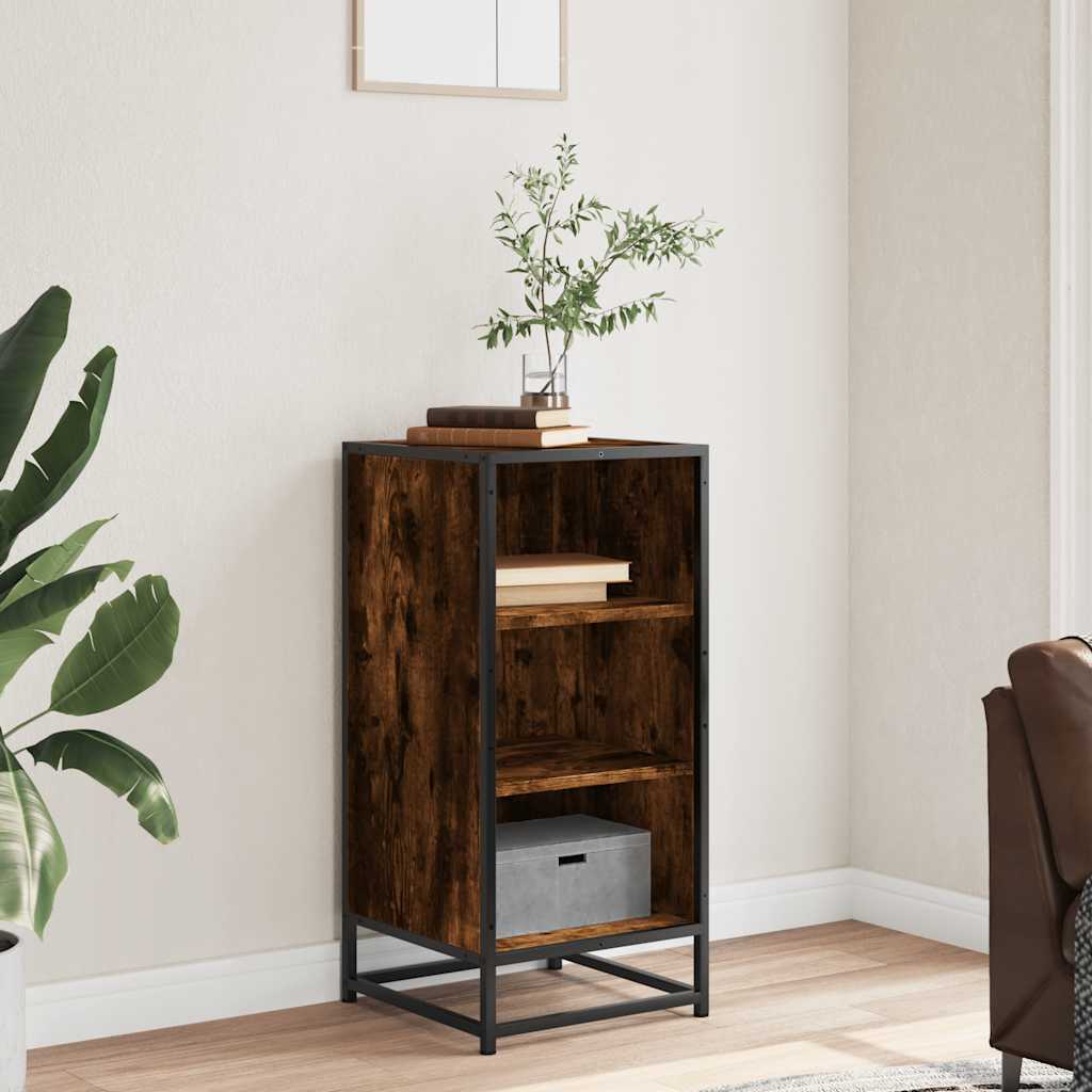 Dressoir 35,5x35x76 cm bewerkt hout en metaal gerookt eiken is nu te koop bij PeponiXL, paradijselijk wonen!