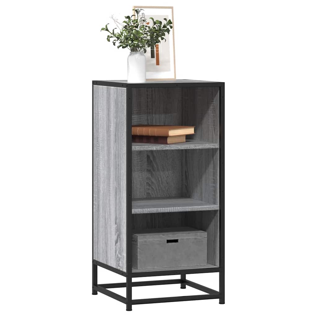 Dressoir 35,5x35x76 cm bewerkt hout en metaal grijs sonoma is nu te koop bij PeponiXL, paradijselijk wonen!