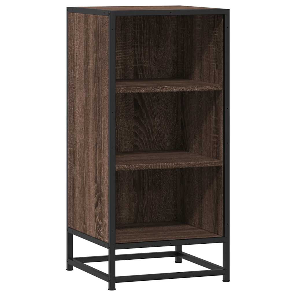 Dressoir 35,5x35x76 cm bewerkt hout en metaal bruin eikenkleur is nu te koop bij PeponiXL, paradijselijk wonen!