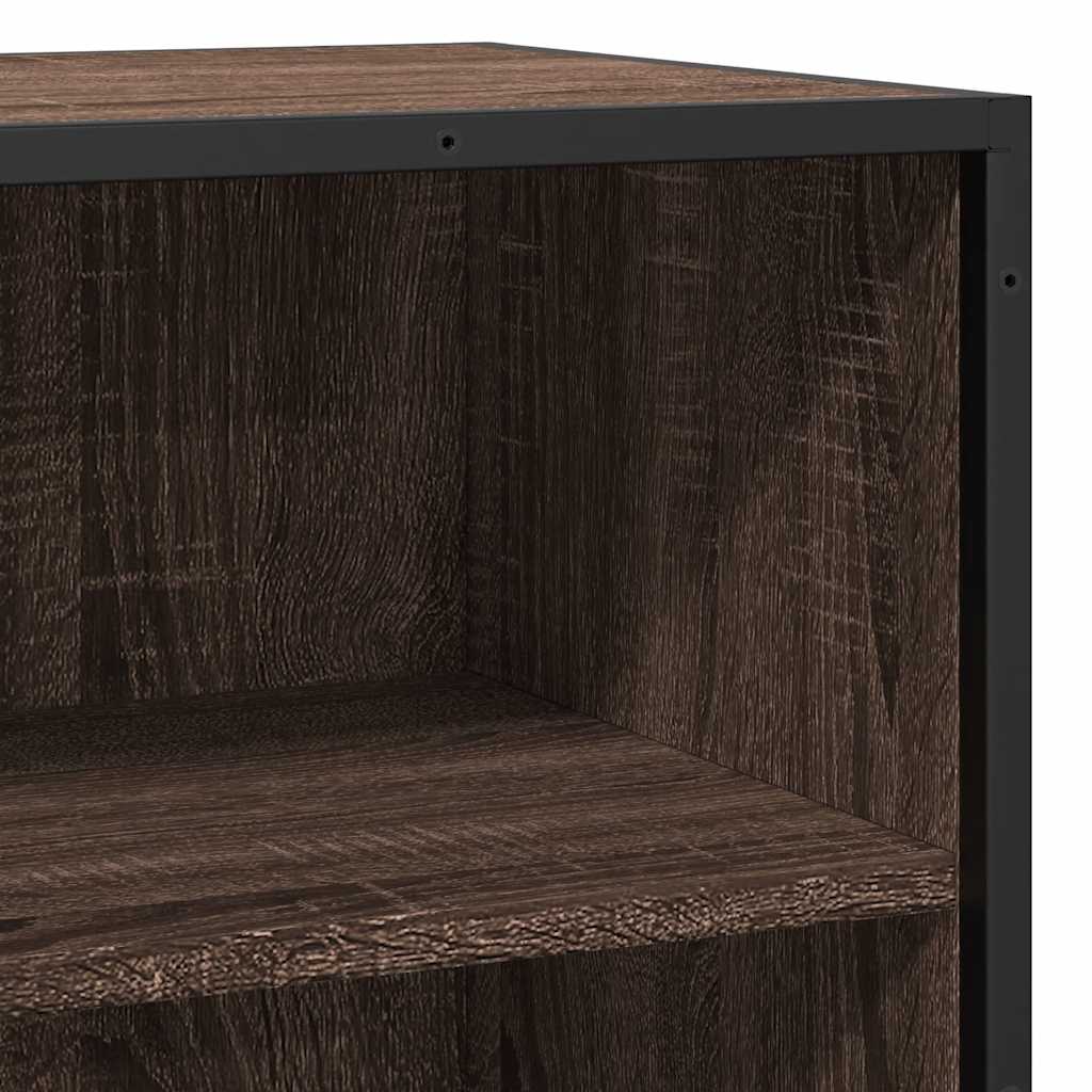 Dressoir 35,5x35x76 cm bewerkt hout en metaal bruin eikenkleur is nu te koop bij PeponiXL, paradijselijk wonen!