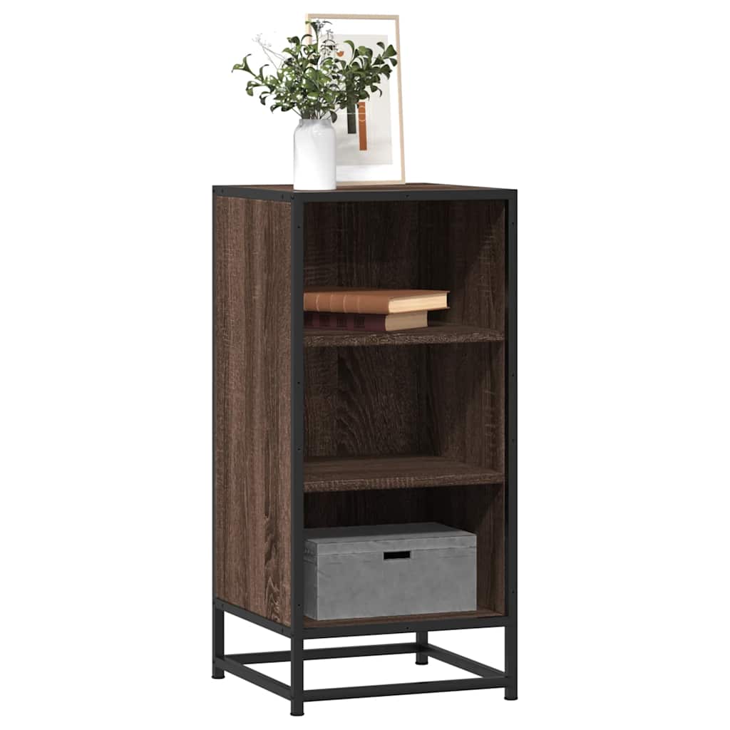 Dressoir 35,5x35x76 cm bewerkt hout en metaal bruin eikenkleur is nu te koop bij PeponiXL, paradijselijk wonen!