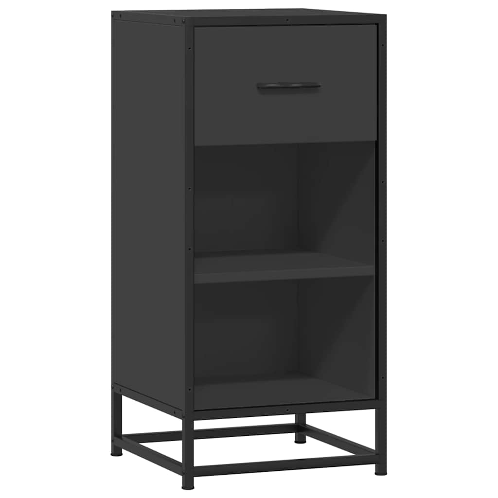 Dressoir 35,5x35x76 cm bewerkt hout en metaal zwart is nu te koop bij PeponiXL, paradijselijk wonen!